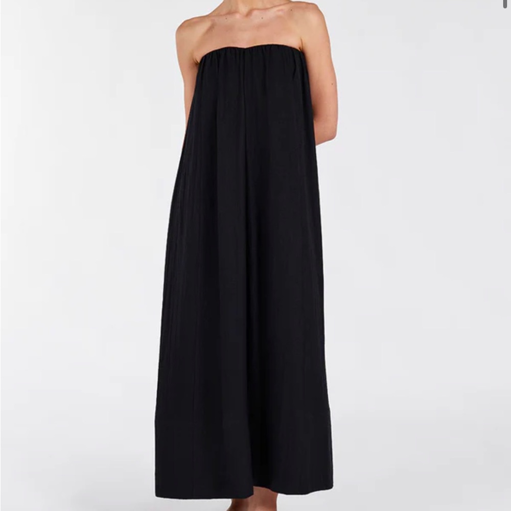NWT Shaniya Black Strapless Midi Dress 6